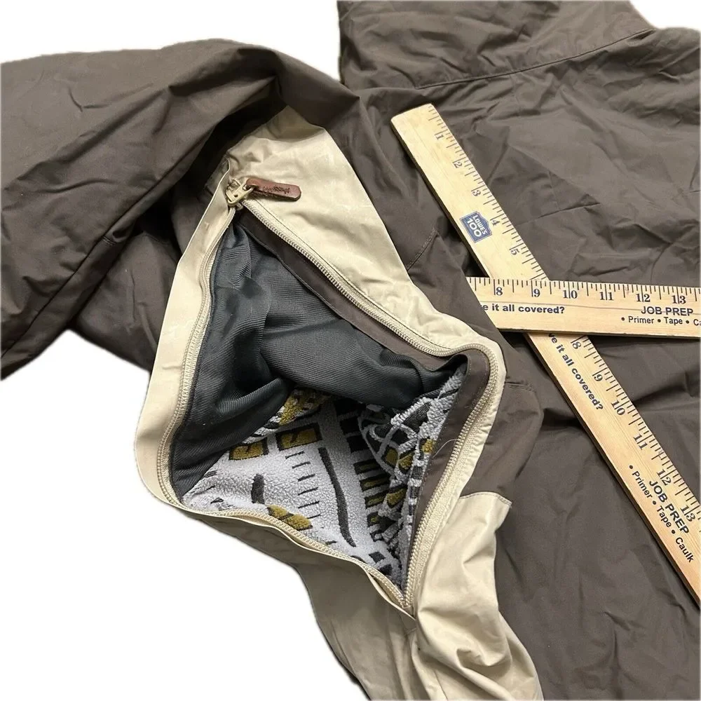 VTG Columbia Jacket Mens Large Brown Tan Convert Ski‎ Snowboard Coat Vented READ